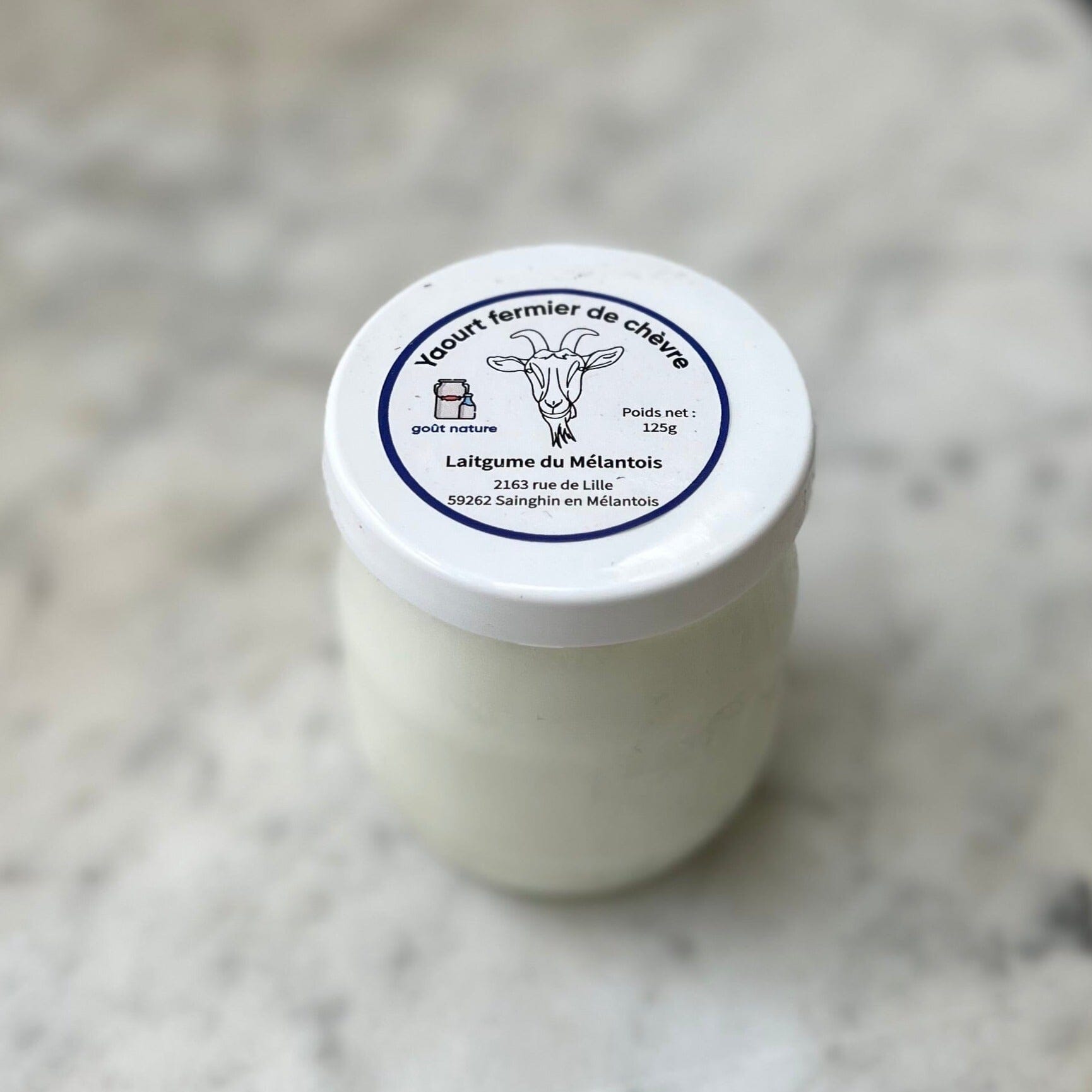Yaourt au lait de chèvre nature (pièce) Crèmerie Timothée et Sarah - Laitgumes du Mélantois - Sainghin-en-Mélantois