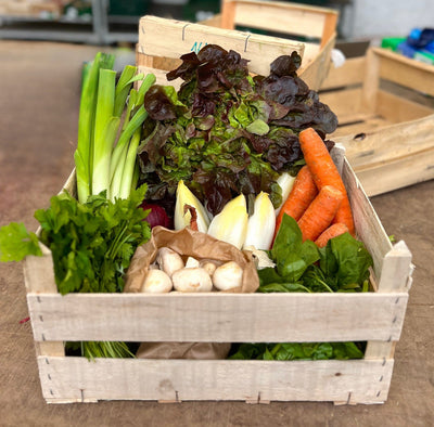 Panier de légumes de nos producteurs locaux (pièce) Les légumes bio Mes Voisins Producteurs - Lille Moulins