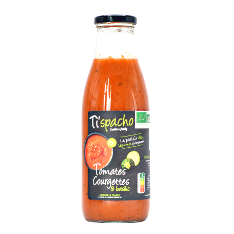 Gaspacho aux tomates et courgettes bio (750 ml) Épicerie salée Henry - Tidélice - Hondschoote