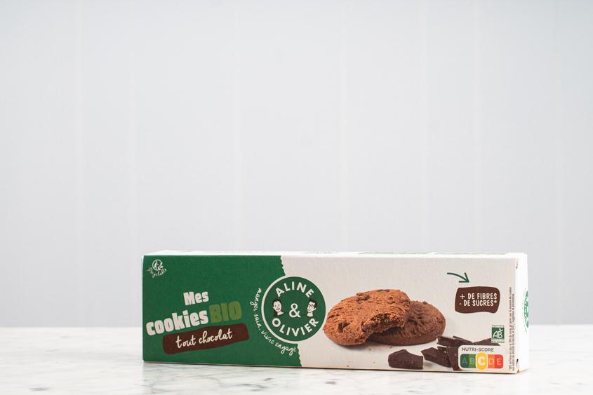 Cookies tout chocolat bio (180g) Epicerie Aline et Olivier - Saint-Etienne du Grès