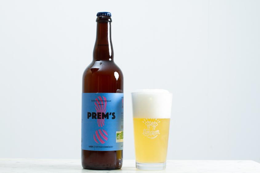 Bière blonde - Prem's bio- 4,5° (75cl) Boissons Aymeric et Pierre-André - Brasserie Tandem - Wambrechies