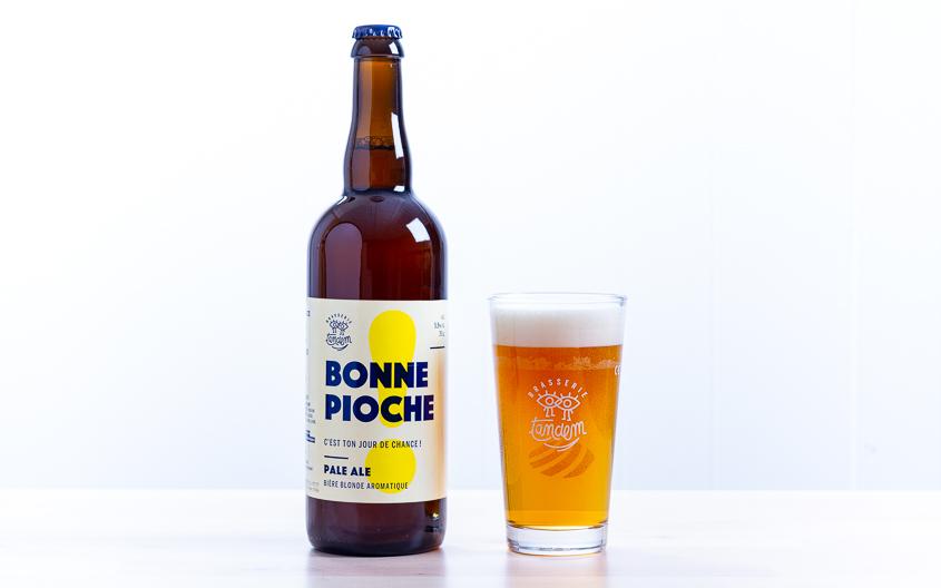 Bière blonde - Bonne pioche - 5,5° (75cl) Boissons Aymeric et Pierre-André - Brasserie Tandem - Wambrechies