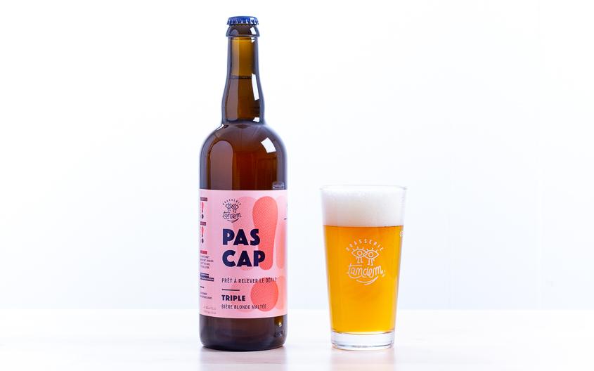 Bière blonde triple - Pas Cap - 8° (75cl) Boissons Aymeric et Pierre-André - Brasserie Tandem - Wambrechies