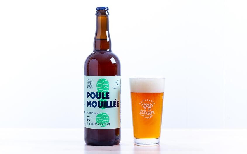 Bière IPA - Poule Mouillée - 6,5° (75cl) Boissons Aymeric et Pierre-André - Brasserie Tandem - Wambrechies