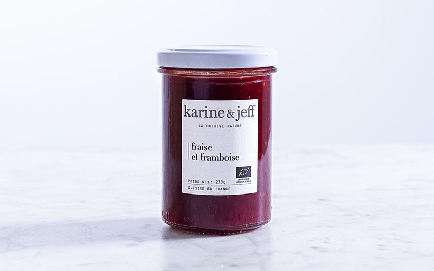 Confiture fraise framboise bio (230g) Epicerie Karine & Jeff - Revel