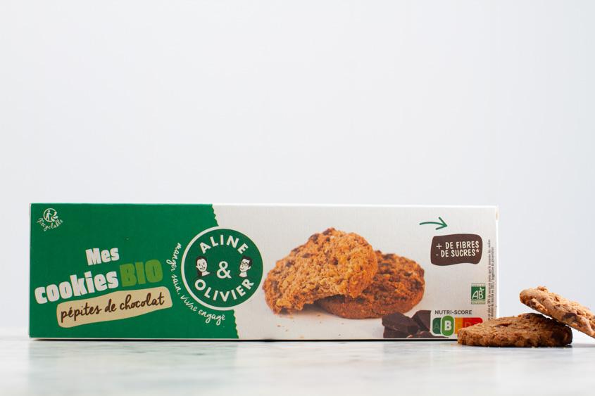 Cookies bio aux pépites de chocolat bio (180g) Epicerie Aline et Olivier - Saint-Etienne du Grès