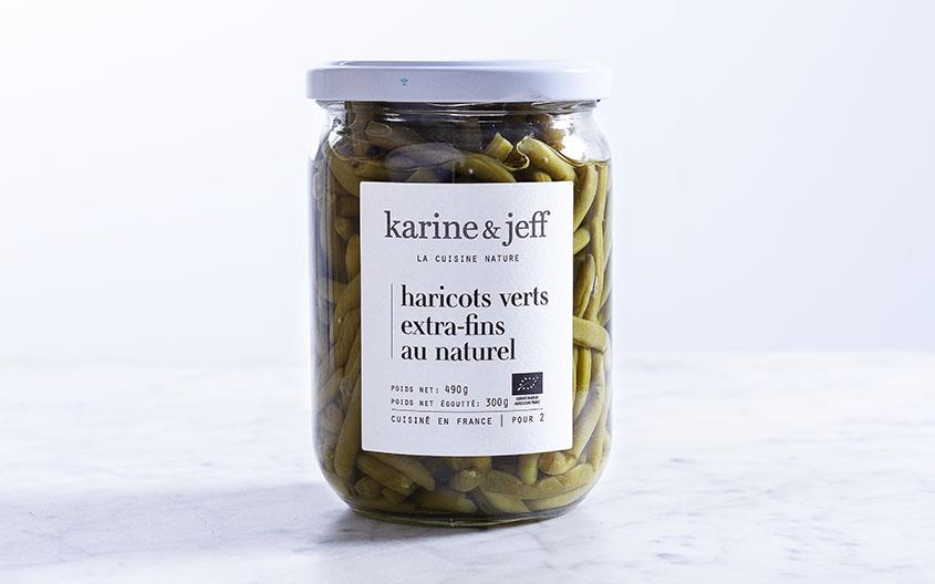 Haricots verts extra-fins au naturel bio (490g) Epicerie Karine & Jeff - Revel