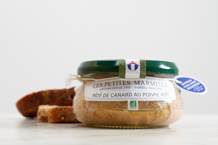 Pâté de canard au poivre vert bio (150g) Epicerie Amélie - Les Petites Marmites - Aulnoy