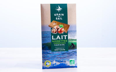 Chocolat lait noisettes torréfiées bio (100g) Epicerie Grain de Sail - Morlaix