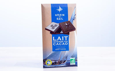 Chocolat lait intense en cacao bio (100g) Épicerie sucrée Jacques - Grain de Sail - Morlaix