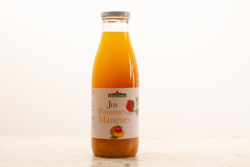 Jus de pommes mangue (bouteille de 75cl) Boissons Côteaux Nantais - Vertou