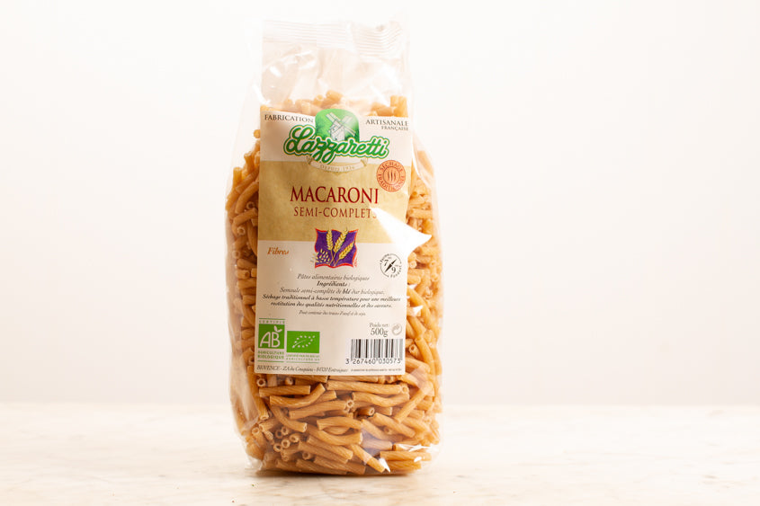 Macaronis semi-complets bio (500g) Épicerie salée Maison Lazzaretti - Provence