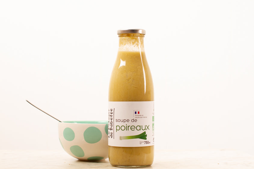 Soupe de poireaux bio (750 ml) Épicerie salée Le potager de Babette - Lesquin
