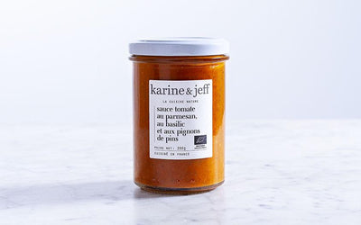 Sauce tomate au parmesan, au basilic et aux pignons de pin bio (200g) Epicerie Karine & Jeff - Revel